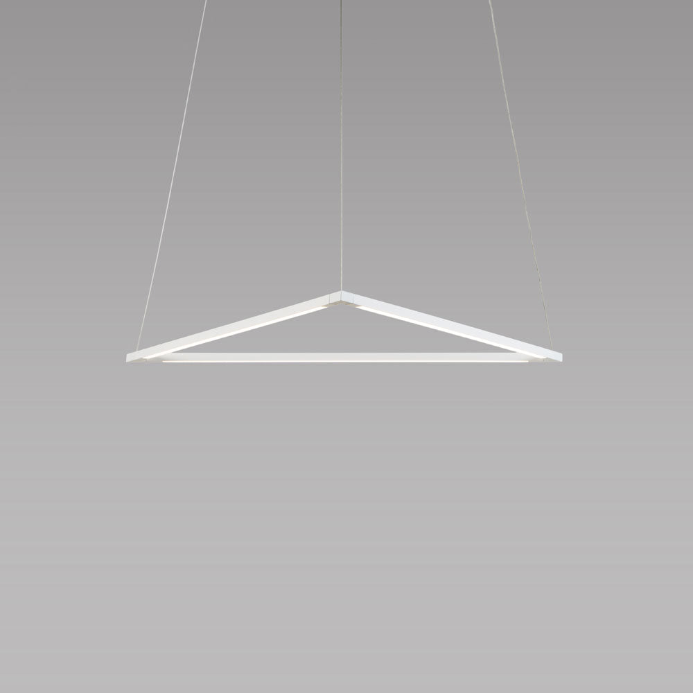 z-bar pendant triangle, 24", Matte White, LED, Koncept Lighting