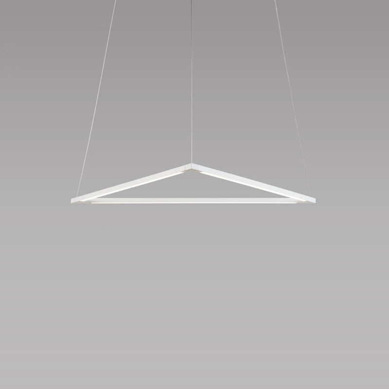 z-bar pendant triangle, 24", Matte White, LED, Koncept Lighting