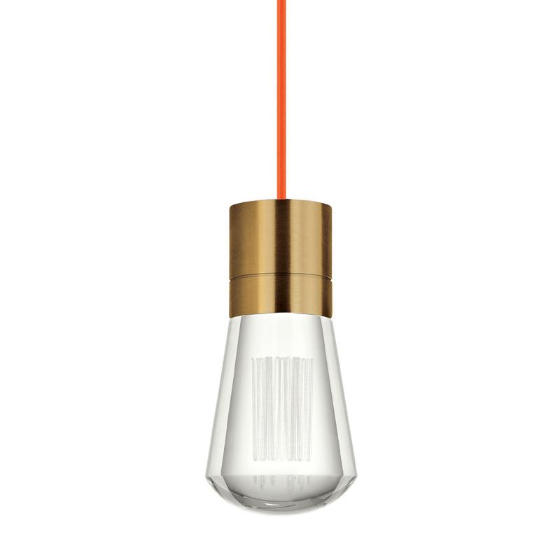 Alva Pendant - Aged Brass - Orange Cord - Tech Lighting