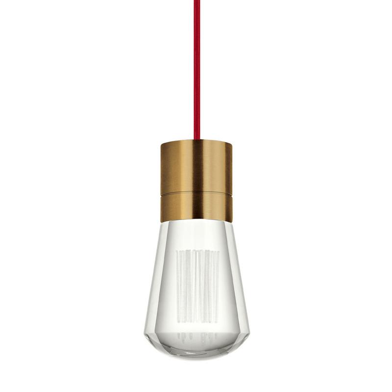 Alva Pendant - Aged Brass - Red Cord - Tech Lighting