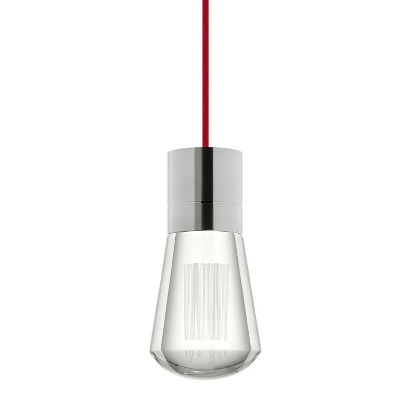 Alva Pendant - Satin Nickel - Red Cord - Tech Lighting
