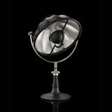 ARMILLA41 table lamp with black stand, silver leaf interior, venetia studium, fortuny lighting 