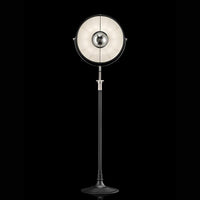 ATELIER41 floor lamp with black stand and white interior, venetia studium, fortuny lighting