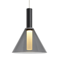 Mezz pendant in black finish with smoke glass from tech lighting