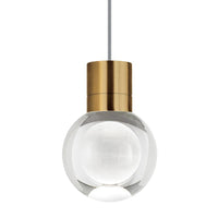 mina pendant with grey cord in aged brass from tech lighting