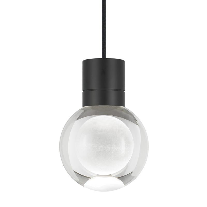 mina pendant in black with black cord from tech lighting