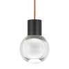 Mina Pendant in black finish with copper cord from tech lighting