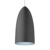 Mini Signal Pendant rubberized gray with blue interior from tech lighting
