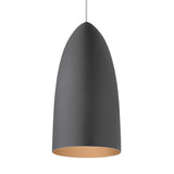 Mini Signal pendant in rubberized gray with copper interior from tech lighting