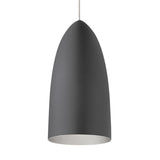 mini signal pendant from tech lighting in rubberized gray with platinum interior