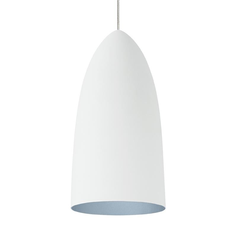 mini signal pendant in rubberized white with blue interior from tech lighting