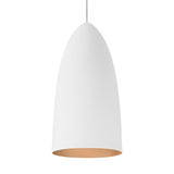mini signal pendant in rubberized white with copper interior from tech lighting