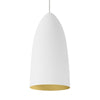mini signal pendant in rubberized white with gold interior from tech lighting