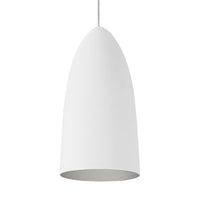 mini signal pendant from tech lighting in rubberized white with platinum interior