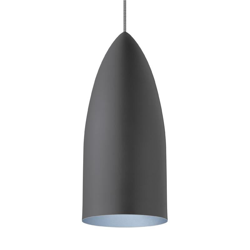 Signal Pendant rubberized gray with blue interior from tech lighting