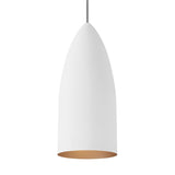 signal pendant, rubberized white, copper interior, tech lighting